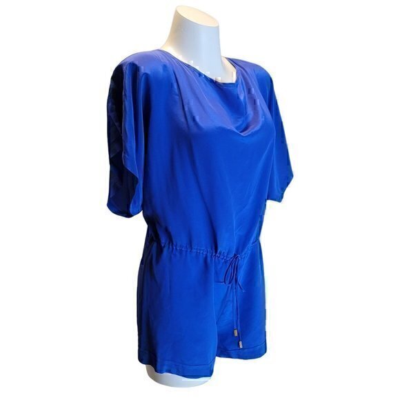 Silk Romper Karina Grimaldi Blue L - Picture 5 of 13